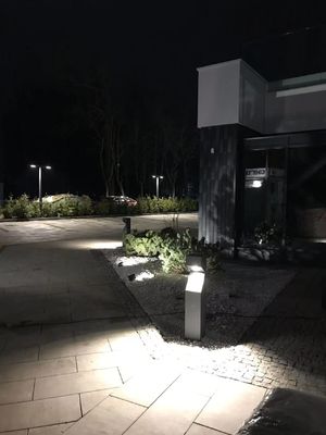 Luces LED COB de alta eficiencia, luces de pasillo de césped de aluminio exterior