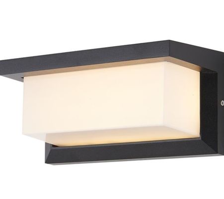 3000K Moderno Pared exterior Sconce, Lámpara de pared de arriba hacia abajo Inodoro Carga solar